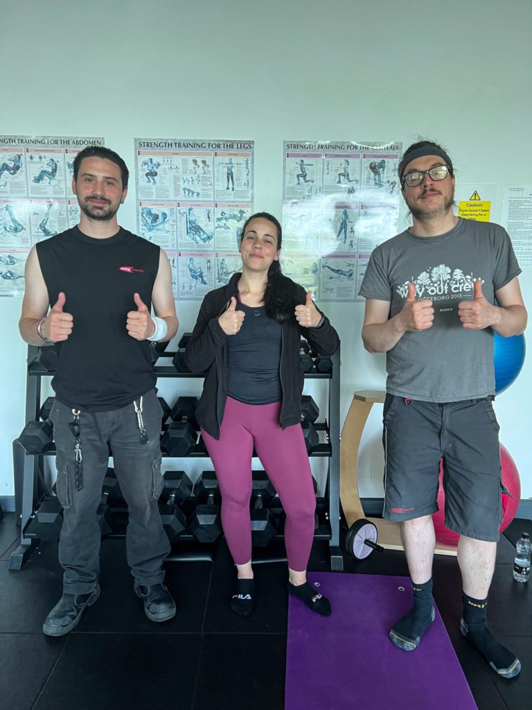 Neg Earth staff training with our on-site personal trainer, Daniela Azzip.